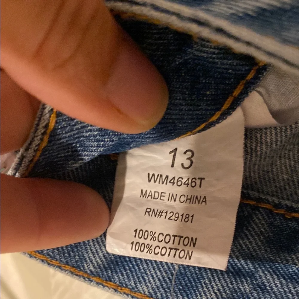 Fashion Nova Blue Distressed Wide Leg Jeans - Picture 4 of 14